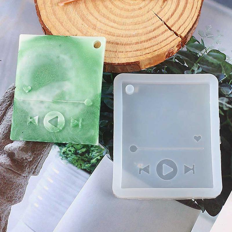 1Pc Bright Resin Craft For Keychain, Player Silicone Molds, Diy Epoxy Jewellery Making, Music Phone Grip Molds