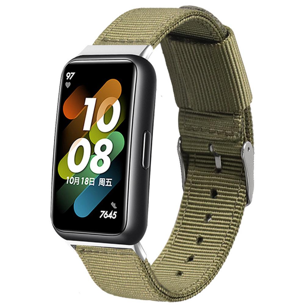 For Honor Band 10 / 9 Woven Nylon Watch Band Pin Buckle Strap