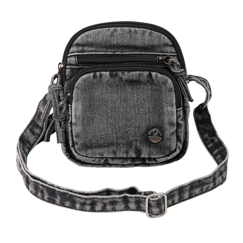Borsa Quadrata Piccola Borsa da Donna per Cellulare Borsa a Spalla in Denim Borsa a Tracolla da Pendolare