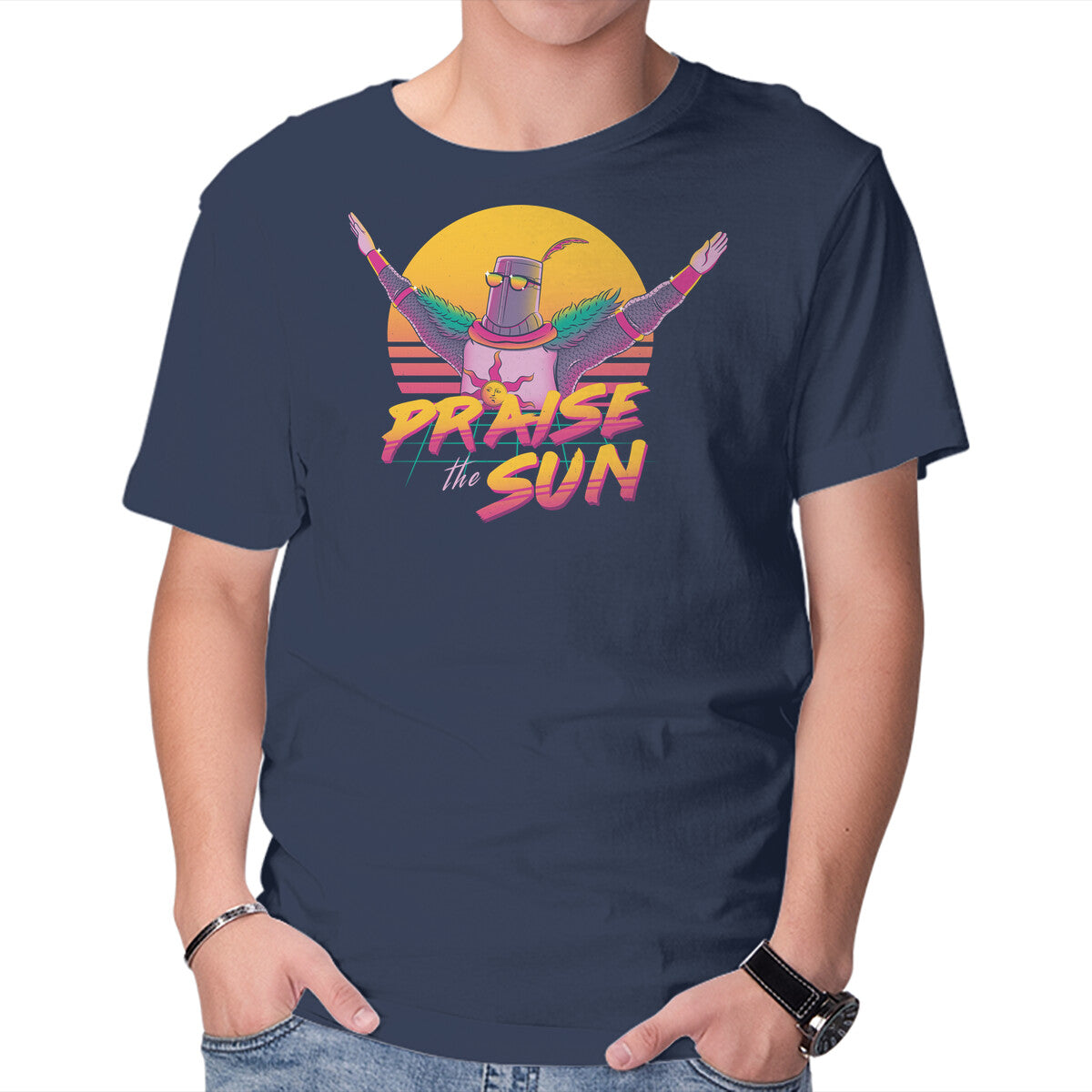 Unisex Crew Neck T-Shirt Praise Graphic Short Sleeve Casual Tee S