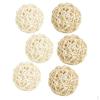 6 Pcs Rattan Cane Wicker Balls Nursery Ornaments
