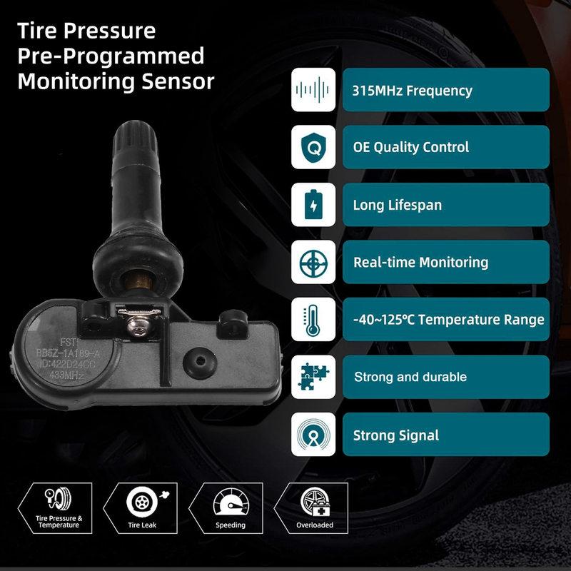 ABLZ-4Pcs Car TPMS Sensor Tire Pressure Monitor BB5Z1A189A For Ford Escape Explorer Lincoln Navigator Tire Pressure Sensor
