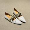 Day delivery~ Hollow knitting word belt Mary Jane shoes women's new summer breathable low heel shallow mouth single