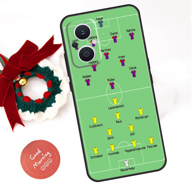 Football Soccer Tactics Time Funda For OPPO Reno 13 F 14 10 11 12 Pro 12F 11F 14F 7 8 Lite OPPO Find X9 X8 X6 X5 Pro Case