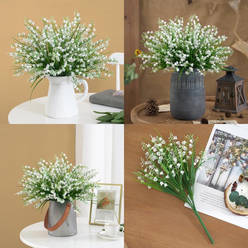 Convallaria Majalis Of The Valley Artificial Flowers Bouquet For Home Office Greenery