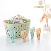 30Pcs Plastic Clothes Pegs Laundry Clothespin Clothes Pins Storage Organizer Quilt Towel Clips Spring With Basket Cabides Hanger