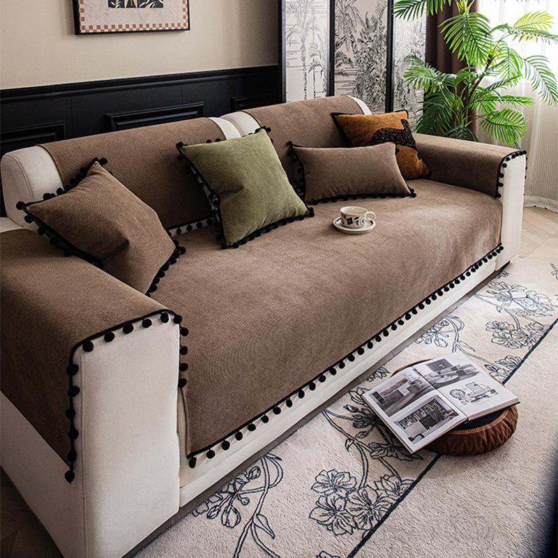 Medieval Sofa Cushion Chenier Fixed Non-Slip And Anti-Cat Scratch Sofa Seat Cushion Universal In All Seasons, Living Room Sofa Cover