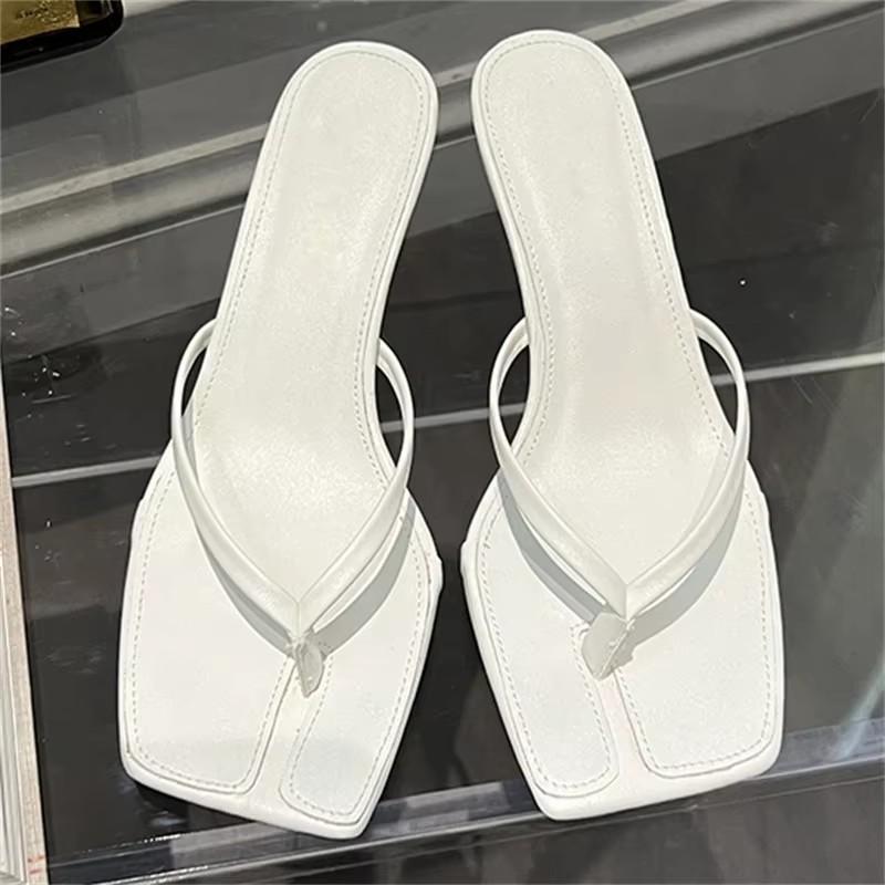 

Летняя мода квадратный носок на клипсе женские тапочки женские сандалии тонкий низкий каблук повседневные шлепанцы обувь 35