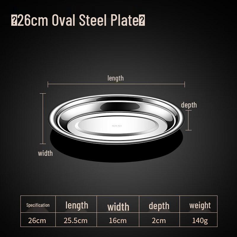 Shuangjun Dicke 304 Edelstahl Ovale Servierschale