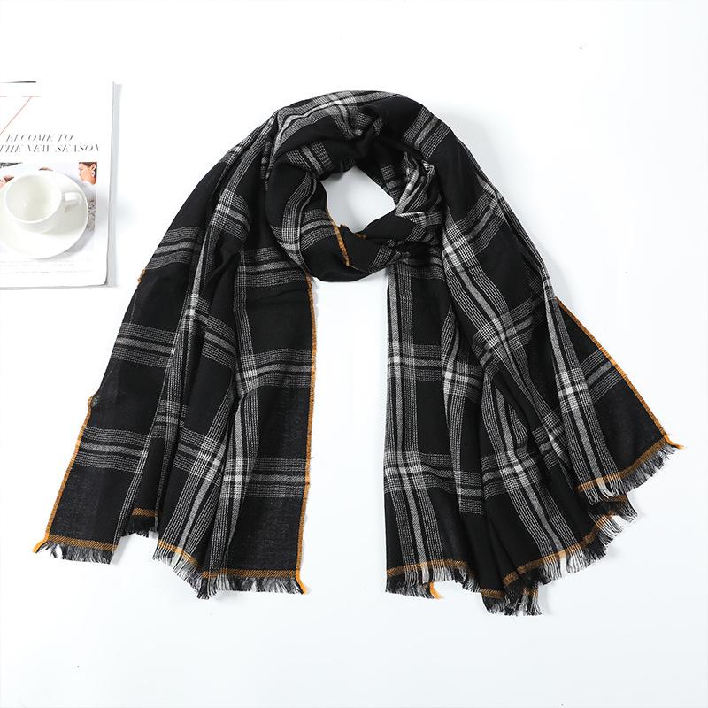 Spring and Autumn high-luxury shawl with light and thin women's dual-purpose scarf wool silk scarf soft scarf
