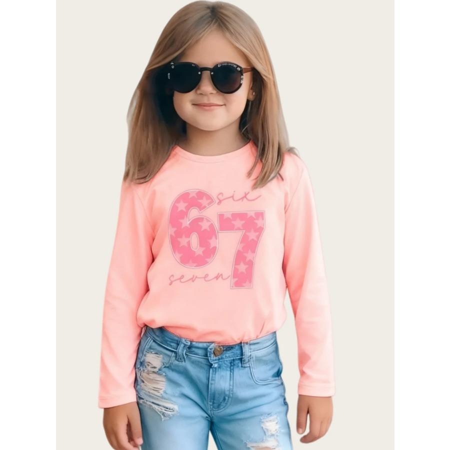 Meme 67 T-Shirt for Kids Funny Digital Print Autumn Long Sleeve Tees Loose Comfortable Tops Streetwear Y2k Children's Clothing