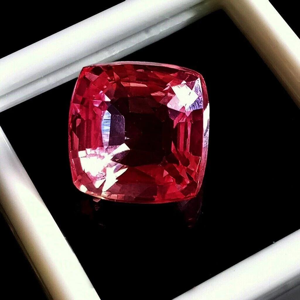 Natural Cushion Fine Cut Padparadscha Sapphire 9.55 Ct Stunning Gemstone
