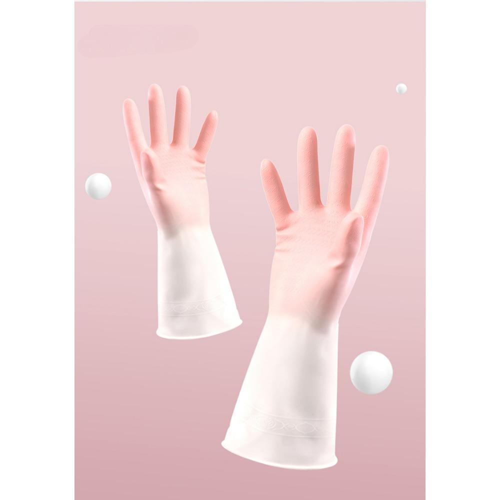 3 Pairs of Cleaning Gloves, Household Cleaning Dishwashing Gloves, Kitchen Dishwashing Gloves, Rubber Thin, Durable, Waterproof, Plastic Thick