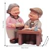 Colorful Elderly Couple Resin Figurine Couple Anniversary Tabletop Decor  Study Desk Display Piece