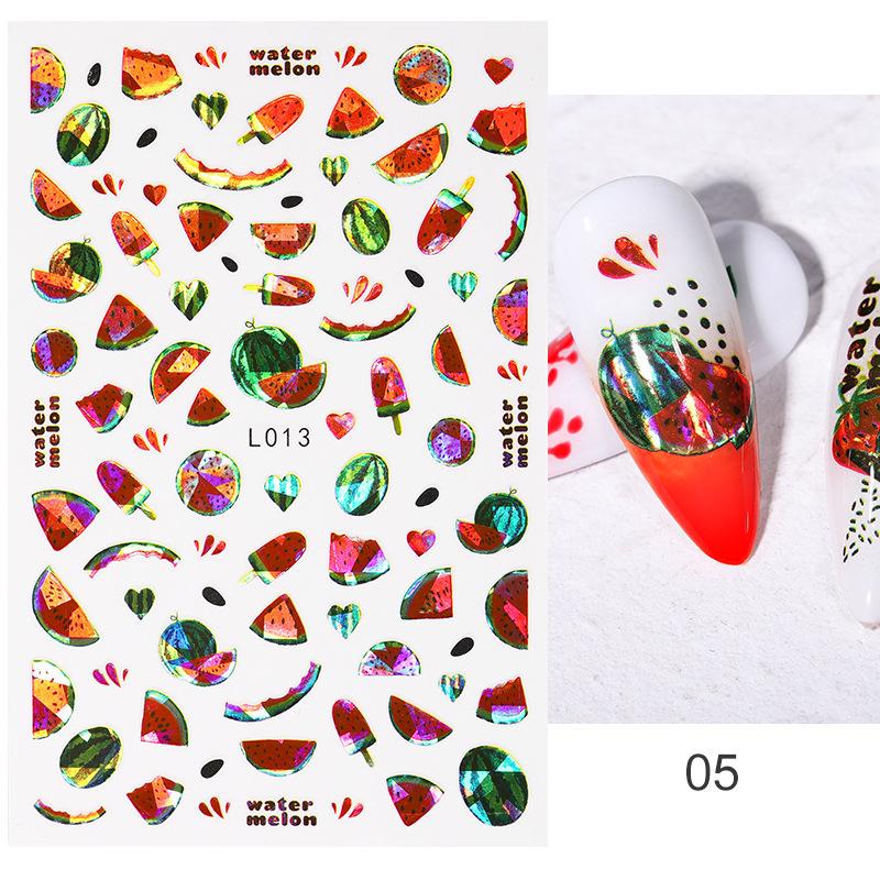 Abstract Line DIY Nail Stickers for Women Girls Nail Art Decorations Rose Gold Spring 3D Sliders for Manicure Nail Polish Decals
