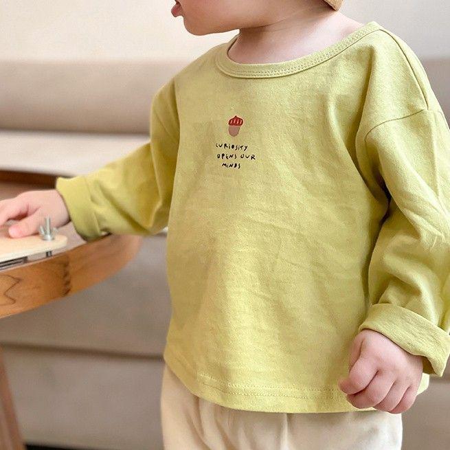 Baby Three-Piece Long Sleeve Crew Neck Tee Set – Spring Collection
