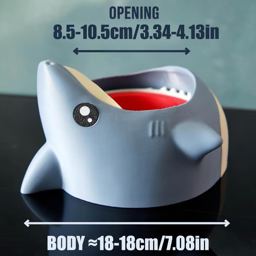 Drink Coasters 3D Printed Shark Eating Drinks Coasters Non-Slip Protection Desk Accessories for Housewarming Birthday Party