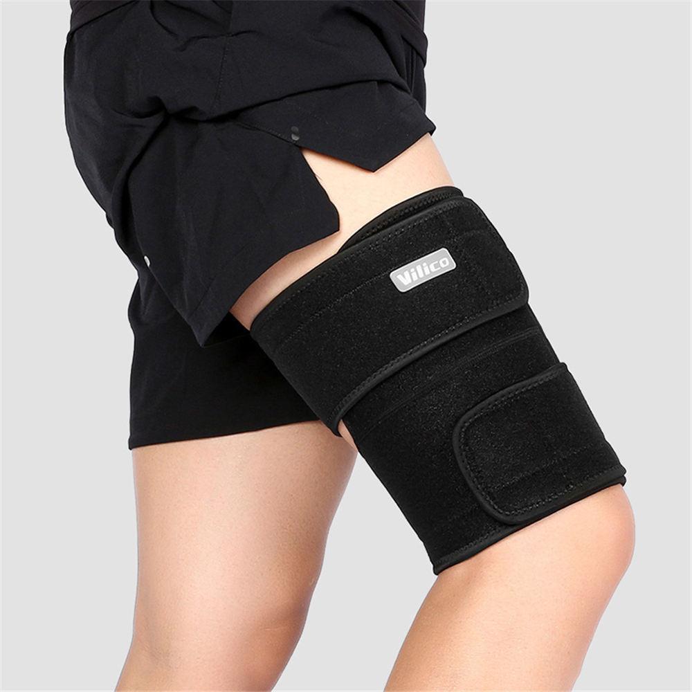 1Pcs Adjustable Leg Supports Legwarmers Women Men Fitness Running Elastic Compression Thigh Protector Upper Leg Sleeve Supports