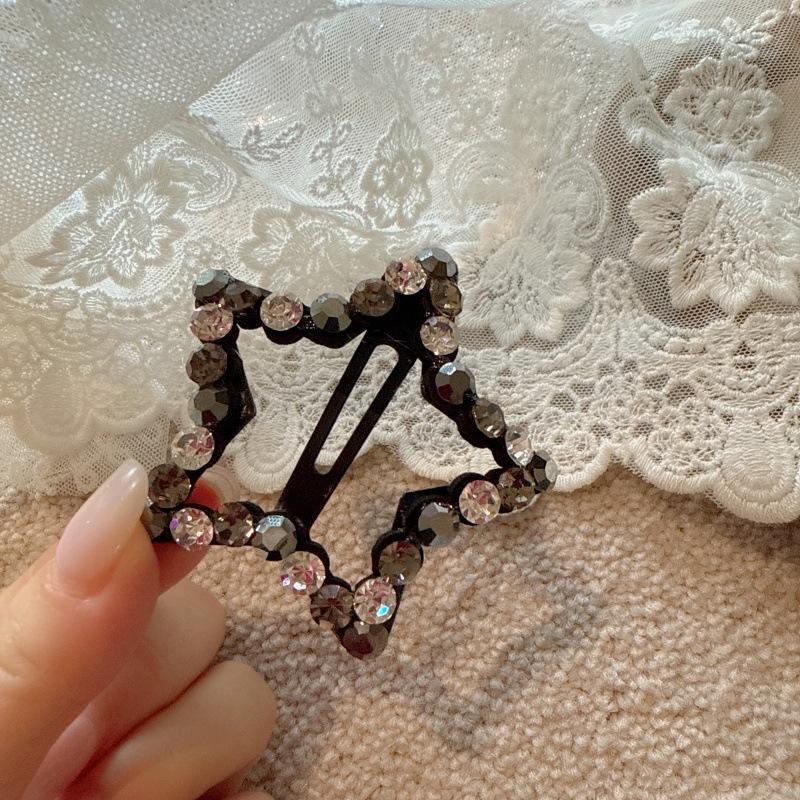 

Кристальные заколки-невидимки в форме звезд в корейском стиле, заколки для лба и челки, элегантные и минималистичные заколки для волос, аксессуары для боковых прядей