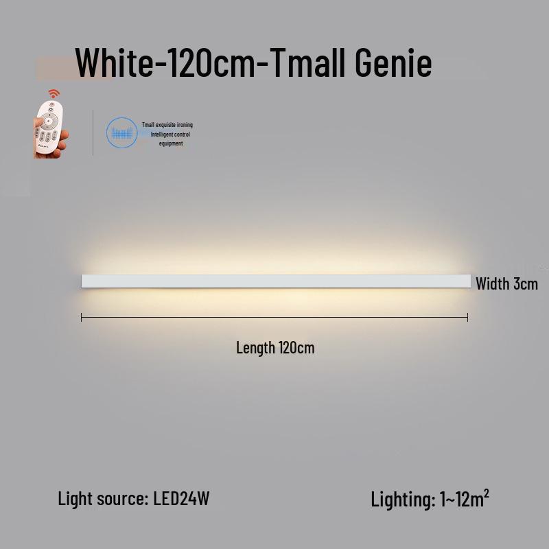 Minimalist Modern Long Strip Wall Lamp for Bedroom, Living Room, or Sofa Side
