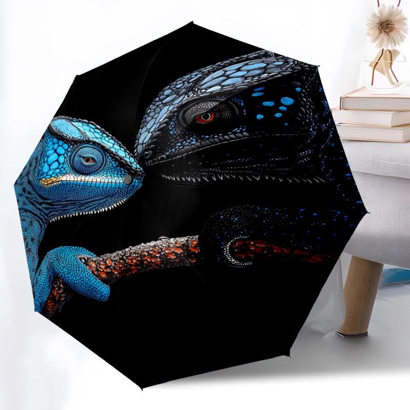 1pc Chameleon Pair Automatic Folding Umbrella Automatic Open/Close, 8-Rib Durable Frame, Compact Travel Umbrella Suitable007
