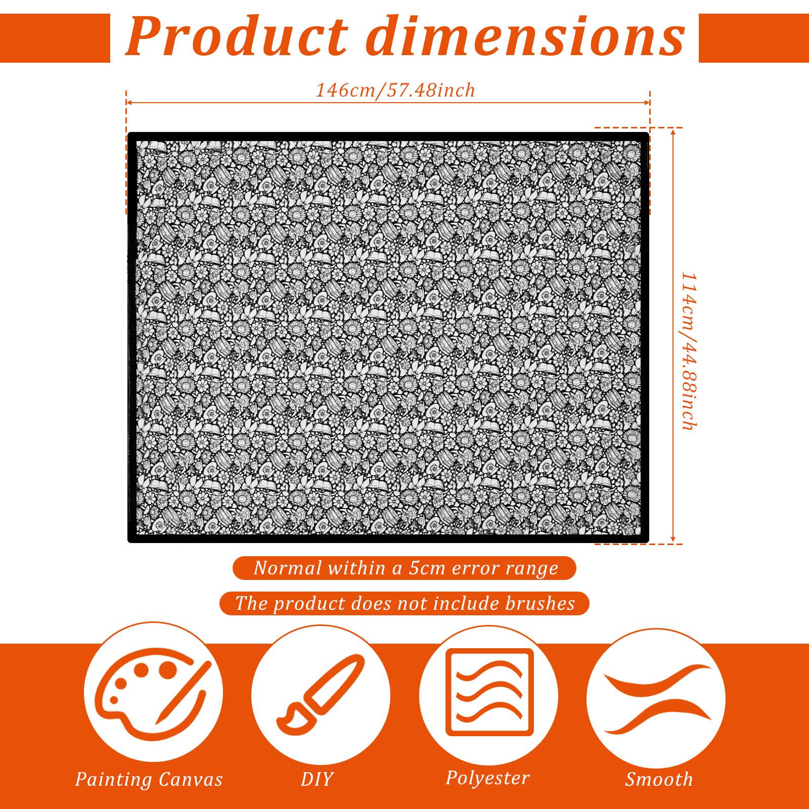 

DIY Coloring Blanket Polyester Personalized Color Blanket 114x146CM Washable Coloring Own Plush Blanket for Home Bedroom Sofa 114x146CM