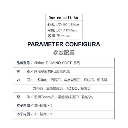 Filofax Domino Bible Size Planner, Pearl Blue, 022578 (Genuine Imported Product)