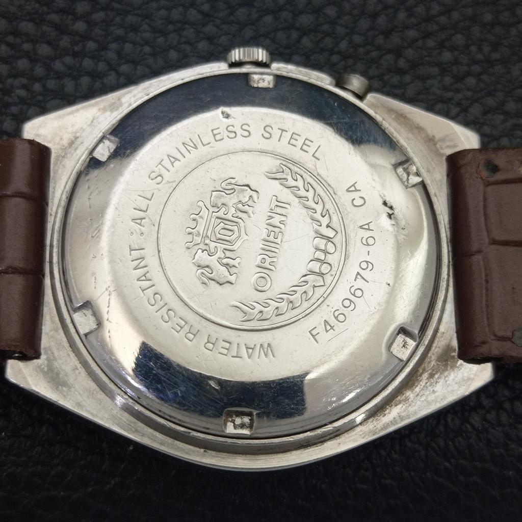USED VINTAGE ORIENT CRYSTAL AUTOMATIC JAPAN MENS ORIGINAL DIAL WATCH a702258-5 R123-a702258