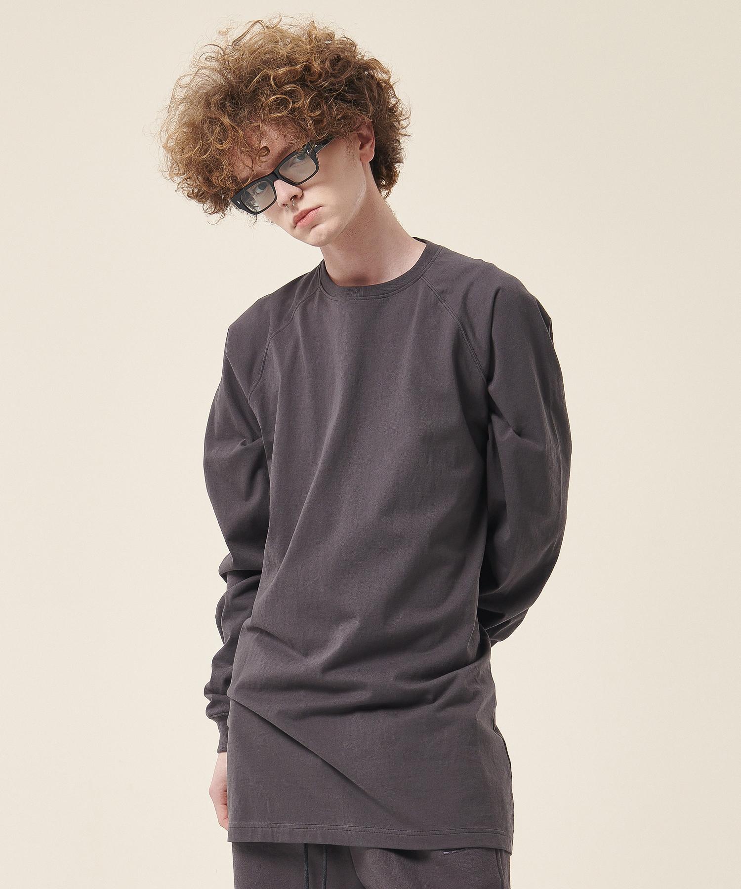 Attention Row 22Ss03At016 Always Long Regular Fit Raglan Bio Long Sleeve (Dark Gray) Dark Gray / Size 1 (M)