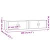 Wall Mounted TV Cabinets 2 pcs Concrete Grey 100 x 34.5 x 40 cm