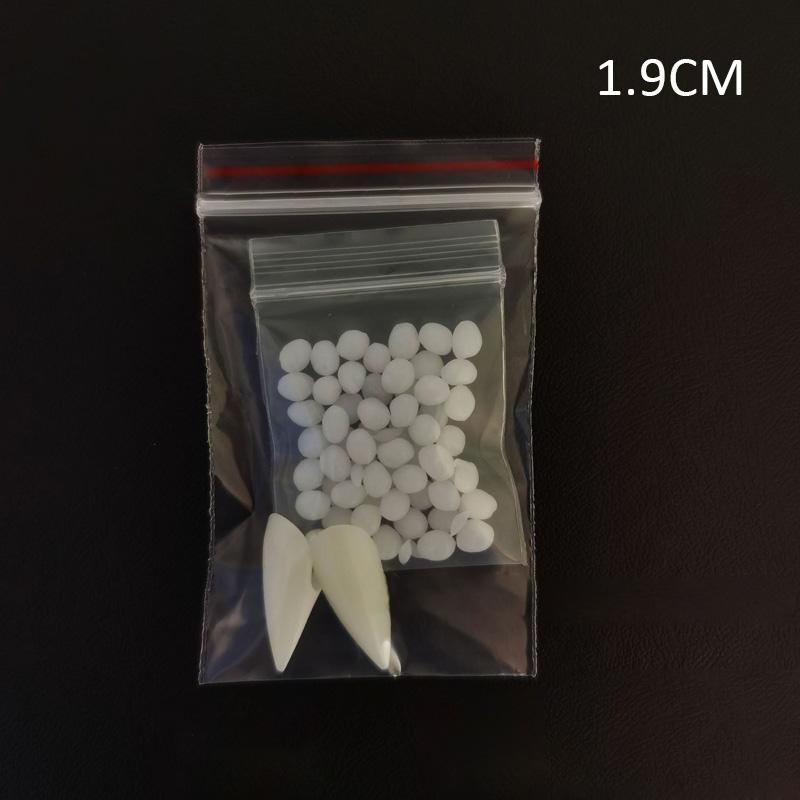 1 Paio Denti da Vampiro Zanne Protesi Oggetti di Scena Costume di Halloween Oggetti di Scena Denti Falsi Colla Solida Adesivo per Protesi Decorazione Festa di Halloween