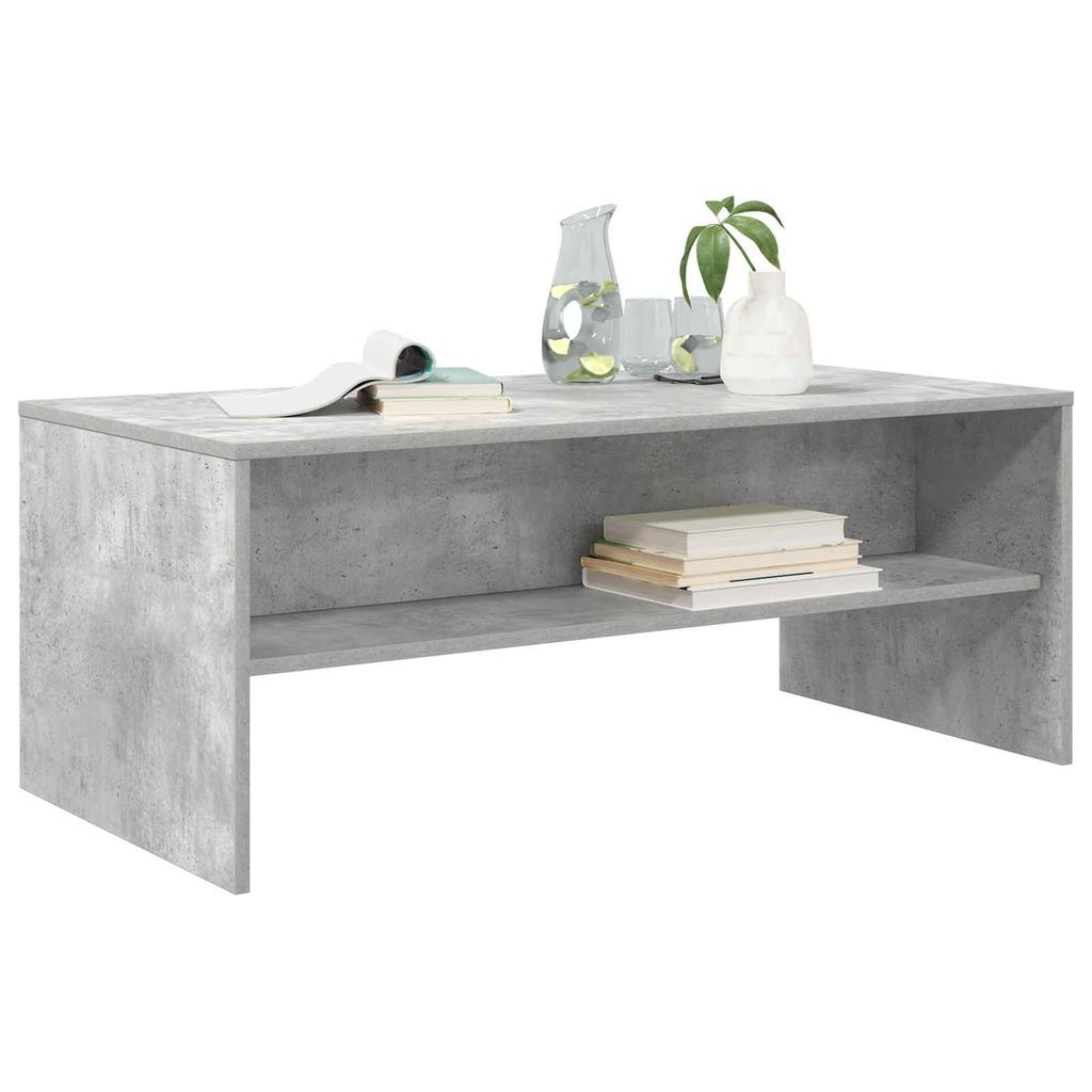 Coffee Table Concrete Gray 100 X 50 X 40 Cm Engineered Wood