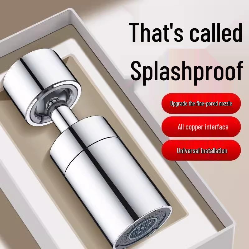 Universal Rotatable Kitchen Faucet Extender & Anti-Splash Aerator Filter