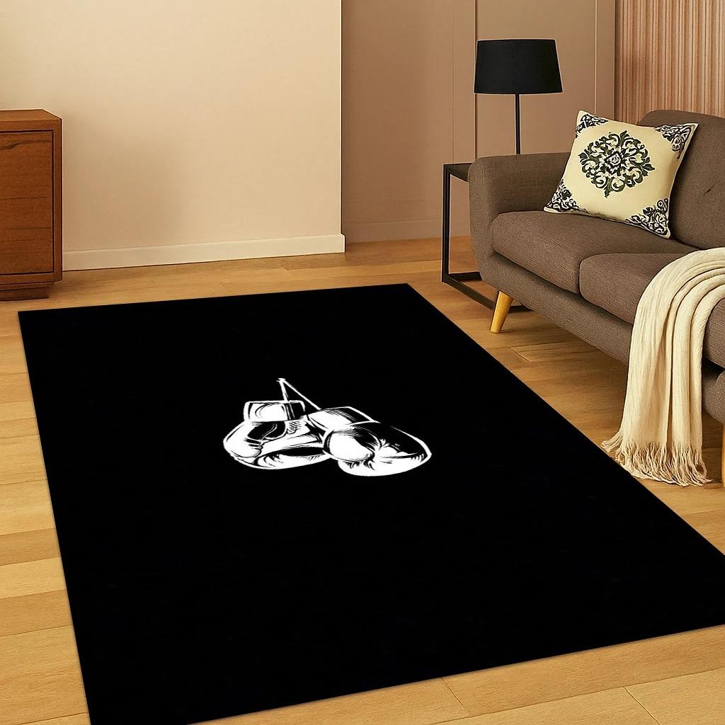 3D Boxing Gloves Boxer Fight Carpet Rug Mat for Home Bedroom Living Room Sofa Doormat Kitchen Decor Rugs for Bedroom Decor