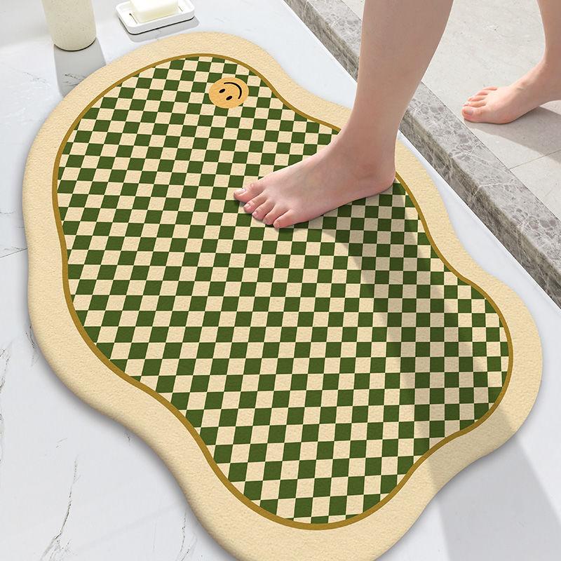 Toilette Rutschfeste Matte Badezimmertür Saugfähige Matte Schlafzimmerteppich Haushaltsmatte Toilette Toilettentürmatte