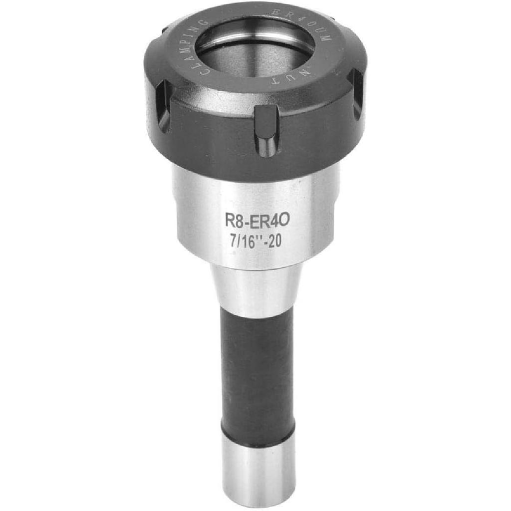 R8-ER40 7/16in-20UNF Collet Chuck Holder, Milling Machine Collet Chuck, Steel