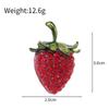 Exquisite Strawberry Brooch: Enamel and Rhinestone Fruit Pin Accessory