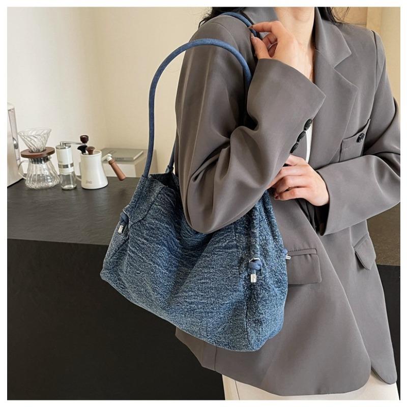 Denim Casual Shoulder Bags 2025 New Hundred Bags Women Armpit Tote Bag