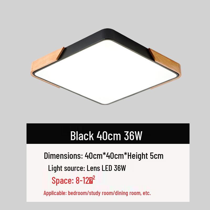 Natural Wood LED Ceiling Lamp for Bedroom and Living Room