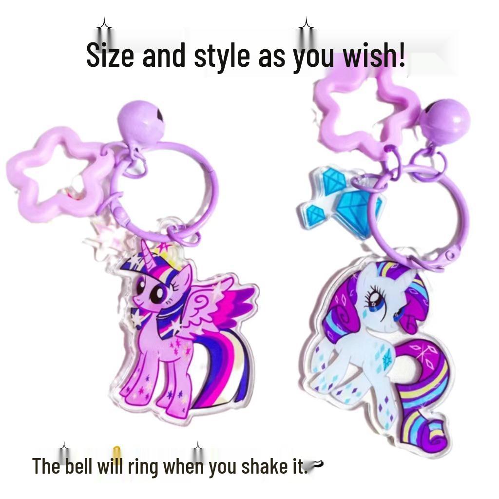 Porte-clés Pendentif Dessin Animé Mon Petit Poney - Bijoux Acryliques Mignons pour Sacs