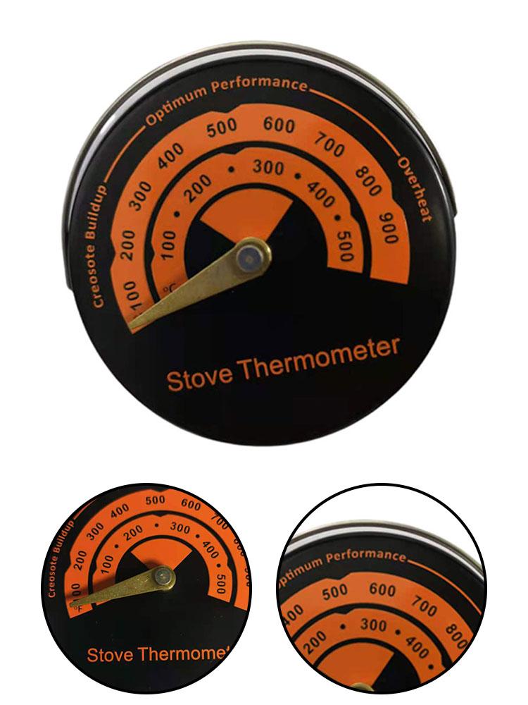 Haard Thermometer Temperatuur 0-500 100-900 63mm Aluminiumlegering Rookkanaal Pijp Meten Meten Rookkanaal Temperatuur