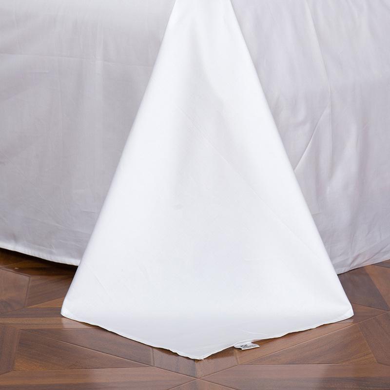 Pure White Cotton Duvet Cover Set for Hotel or B&B - Includes Fitted Sheet, Bath Mat, and Options for Three or Four Pieces