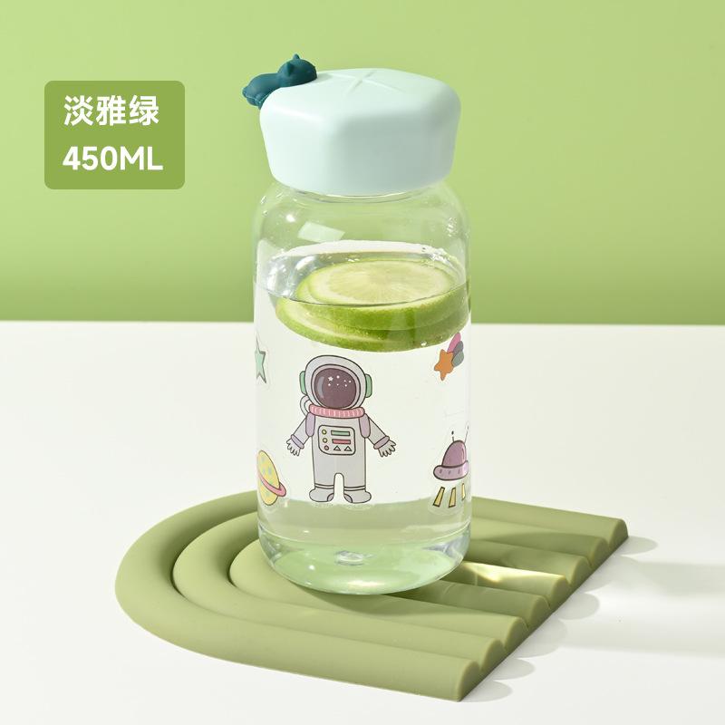 Water bottle cartoon fruit plastic cup sealed leak-proof with handle water cup high value student outdoor portable gift cup