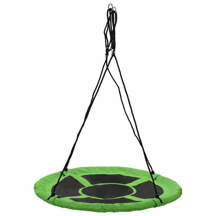 VidaXL Balançoire Rond Nid Assiette Siège à Bascule Nid d'Oiseau pour Enfant Adulte Jardin Extérieur Arrière-cour 110 cm 100 91808