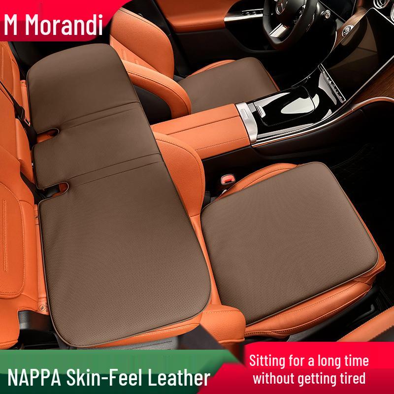 Morandi Nappa Leather All-Season Car Seat Cushion for Mercedes-Benz E-Class/C-Class/GLC/GLB/GLE