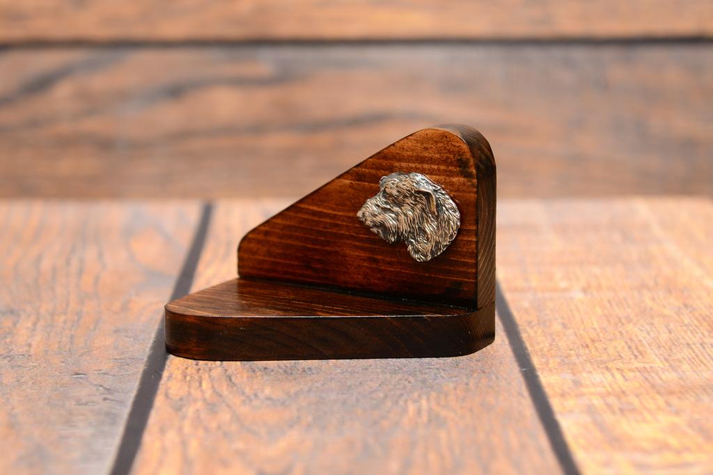 Irish Wolfhound I - wooden candle holder with a dog, tealight holder, a memorial place for a dog by Art-Dog brand