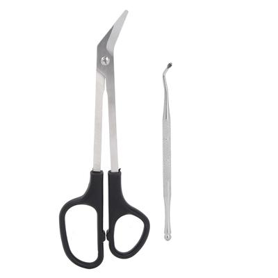 Zehennagelschere Langstielig Ergonomisch Einzigartiges Design Zehennagelknipser mit Nagelreiniger für Erwachsene