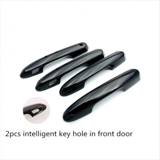 Bright black Front Car Door Handles Cover Trim For Toyota Highlander -2024