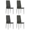Day and Night - Day and Night Dining Chairs 4 Units Gray Synthetic Leather