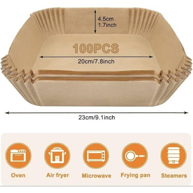 

Liners Fryer Air Parchment Paper 100 Pcs 79 Inch Square Liners Disposable